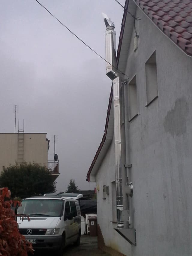 Komin systemowy dwupłaszczowy ze stali nierdzewnej
